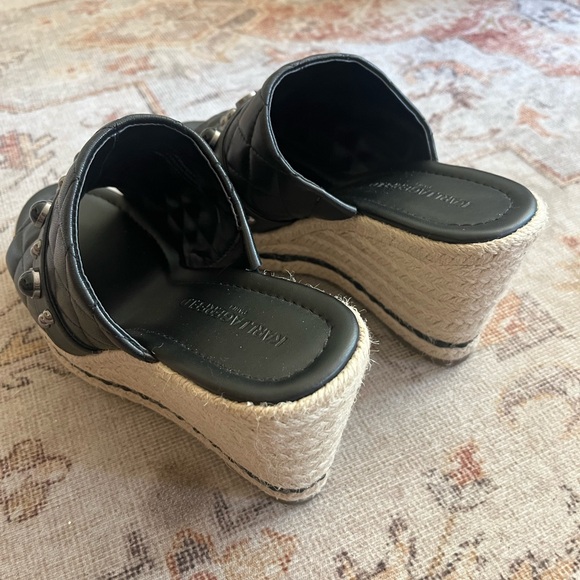 Karl Lagerfeld open toe wedge sandals - Picture 5 of 8